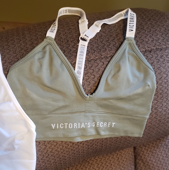 Victoria's Secret sports bra (S)  Hanes white sports bra (M) - Picture 14 of 14
